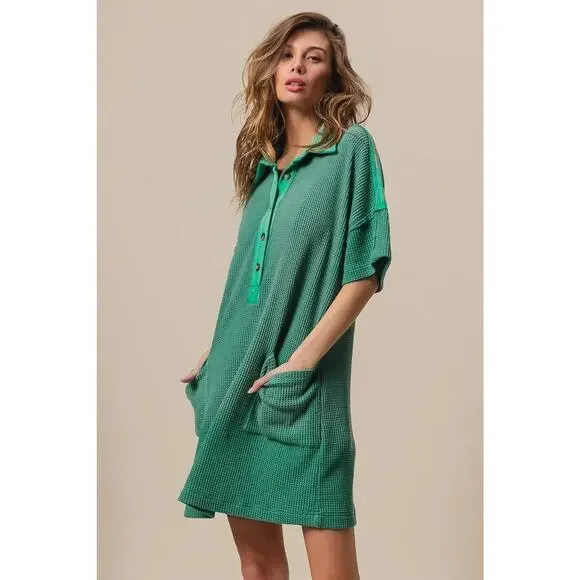 BiBi Dip Dye Mineral Washed Knit Dress - Picture 8 of 9